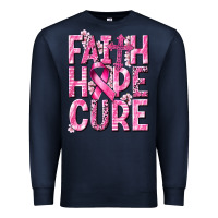 Navy faith hope cure cancer Premium Sweatshirt - NancyCooperArtShop
