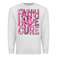 Oatmeal Heather faith hope cure cancer Premium Sweatshirt - NancyCooperArtShop