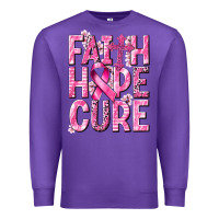 Purple faith hope cure cancer Premium Sweatshirt - NancyCooperArtShop
