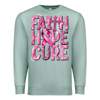 Seafoam faith hope cure cancer Premium Sweatshirt - NancyCooperArtShop