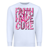 White faith hope cure cancer Premium Sweatshirt - NancyCooperArtShop