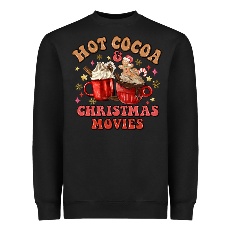 Hot Cocoa And Christmas Movies Heavyweight Sweatshirt by MaliasSmallBusiness | Teevron