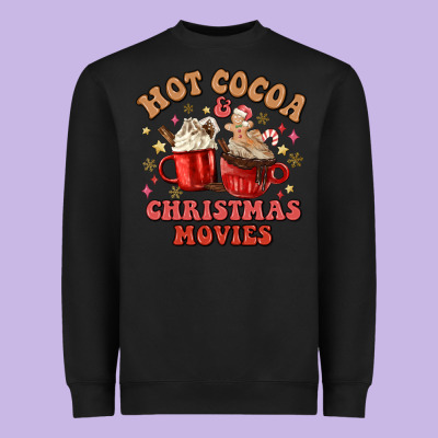 Heavyweight Sweatshirt hot cocoa and christmas movies
