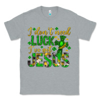 Heather Grey i dont need luck ive got jesus st. patricks day Classic Tee - Neo Western