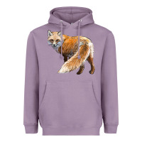 Lavender Red Fox Heavyweight Hoodie - LillyAllenDesigns