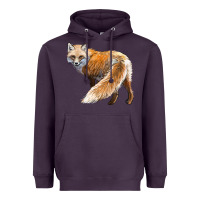 Plum Red Fox Heavyweight Hoodie - LillyAllenDesigns