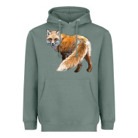 Sage Red Fox Heavyweight Hoodie - LillyAllenDesigns