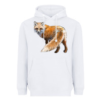 White Red Fox Heavyweight Hoodie - LillyAllenDesigns
