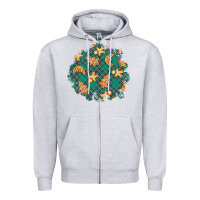 Heather Grey christmas gingerbread cookies patch Zipper Hoodie - BundleAndBundleShop