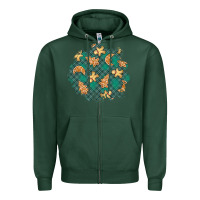 Sports Green christmas gingerbread cookies patch Zipper Hoodie - BundleAndBundleShop