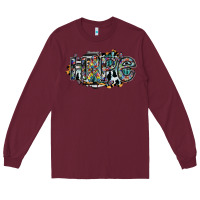 Burgundy hope Long Sleeve Tee - SublimationCraftShop