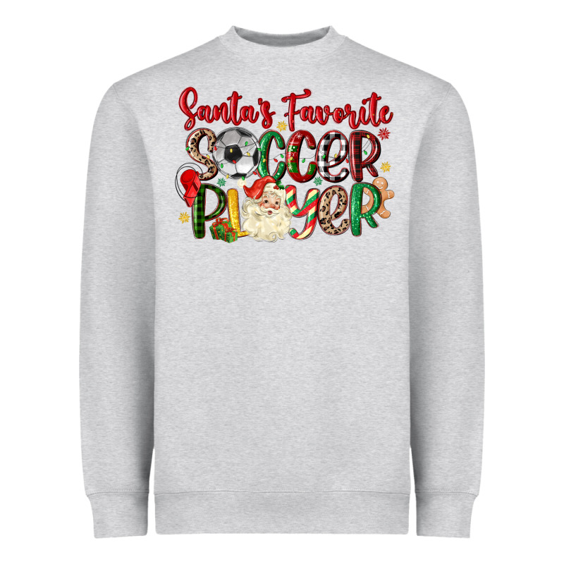 Santas Favorite Soccer Player Heavyweight Sweatshirt by MaliasSmallBusiness | Teevron