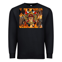 Black Firefighter Skull Premium Sweatshirt - LillyAllenDesigns
