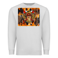 Dove Grey Firefighter Skull Premium Sweatshirt - LillyAllenDesigns