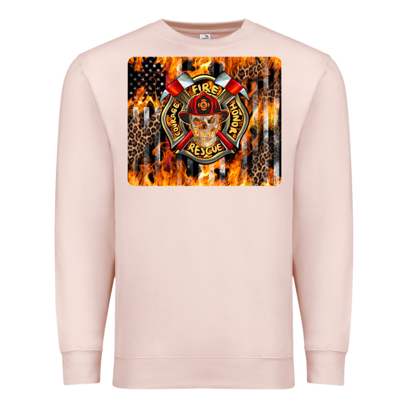 Firefighter Skull Premium Sweatshirt by LillyAllenDesigns | Teevron
