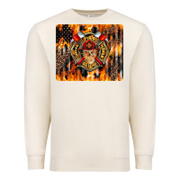 Sandshell Firefighter Skull Premium Sweatshirt - LillyAllenDesigns