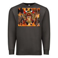 Smoke Firefighter Skull Premium Sweatshirt - LillyAllenDesigns