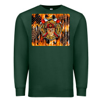 Sports Green Firefighter Skull Premium Sweatshirt - LillyAllenDesigns