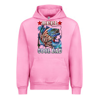 Fuchsia Pink Reel Cool Dad Bass 4th of July Urban Hoodie - LillyAllenDesigns