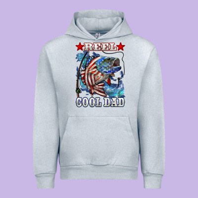 Reel Cool Dad Bass 4th Of July Urban Hoodie Designed By Lillyallendesigns