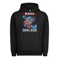 Pigment Black Reel Cool Dad Bass 4th of July Urban Hoodie - LillyAllenDesigns