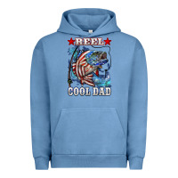 Pigment Pebble Blue Reel Cool Dad Bass 4th of July Urban Hoodie - LillyAllenDesigns