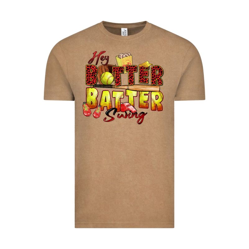 Hey Batter Batter Swing Softball Vintage Tee by Zillion Design Studio | Teevron