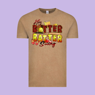 Hey Batter Batter Swing Softball Vintage Tee Designed By Zillion Design Studio