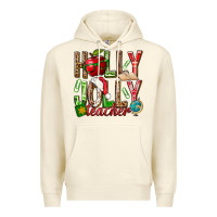 Sandshell holly jolly teacher Premium Hoodie - NancyCooperArtShop