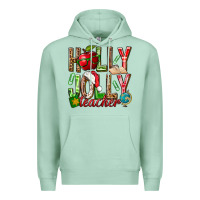 Seafoam holly jolly teacher Premium Hoodie - NancyCooperArtShop