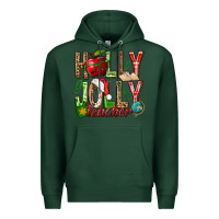 Sports Green holly jolly teacher Premium Hoodie - NancyCooperArtShop