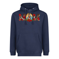 Navy mom lady of guadalupe Heavyweight Hoodie - BarkalooDesign