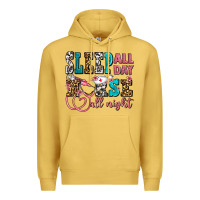 Antique Gold sleep all day nurse all night Premium Hoodie - AdoDesignShop