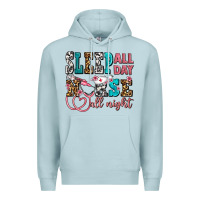 Blue Mist sleep all day nurse all night Premium Hoodie - AdoDesignShop
