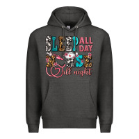 Charcoal Heather sleep all day nurse all night Premium Hoodie - AdoDesignShop