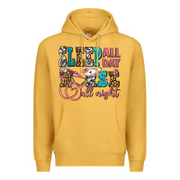 Mustard sleep all day nurse all night Premium Hoodie - AdoDesignShop
