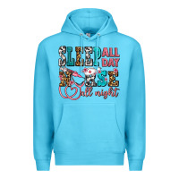 Ocean Blue sleep all day nurse all night Premium Hoodie - AdoDesignShop