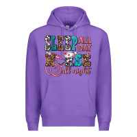 Purple sleep all day nurse all night Premium Hoodie - AdoDesignShop