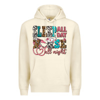 Sandshell sleep all day nurse all night Premium Hoodie - AdoDesignShop