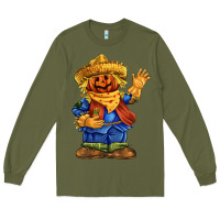Army Green scarecrow Long Sleeve Tee - FaDigitalArtStudio