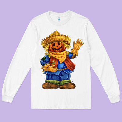 Scarecrow Long Sleeve Tee Designed By Fadigitalartstudio