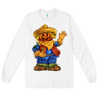 White scarecrow Long Sleeve Tee - FaDigitalArtStudio