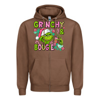 Chestnut christmas characters and bougie Zipper Hoodie - AdoDesignShop