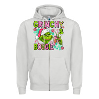 Dove Grey christmas characters and bougie Zipper Hoodie - AdoDesignShop