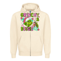 Christmas Characters And Bougie Zipper Hoodie | Teevron