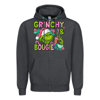 Smoke christmas characters and bougie Zipper Hoodie - AdoDesignShop