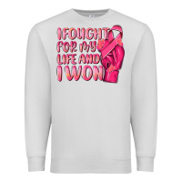 Dove Grey i fought for my life and i won Premium Sweatshirt - NancyCooperArtShop