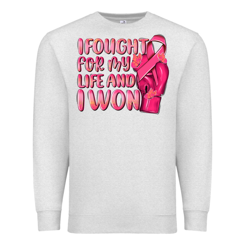 I Fought For My Life And I Won Premium Sweatshirt by NancyCooperArtShop | Teevron