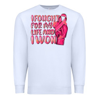 White i fought for my life and i won Premium Sweatshirt - NancyCooperArtShop