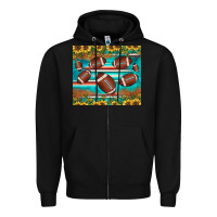 Black football turquoise sunflower Zipper Hoodie - JahusDesignShop